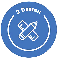 2 design blue icon