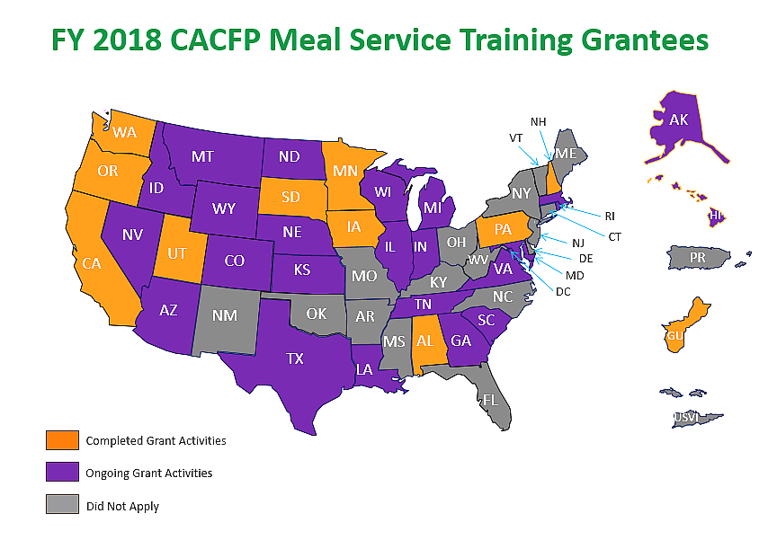 2018 Child and Adult Care Food Program Training Grants
